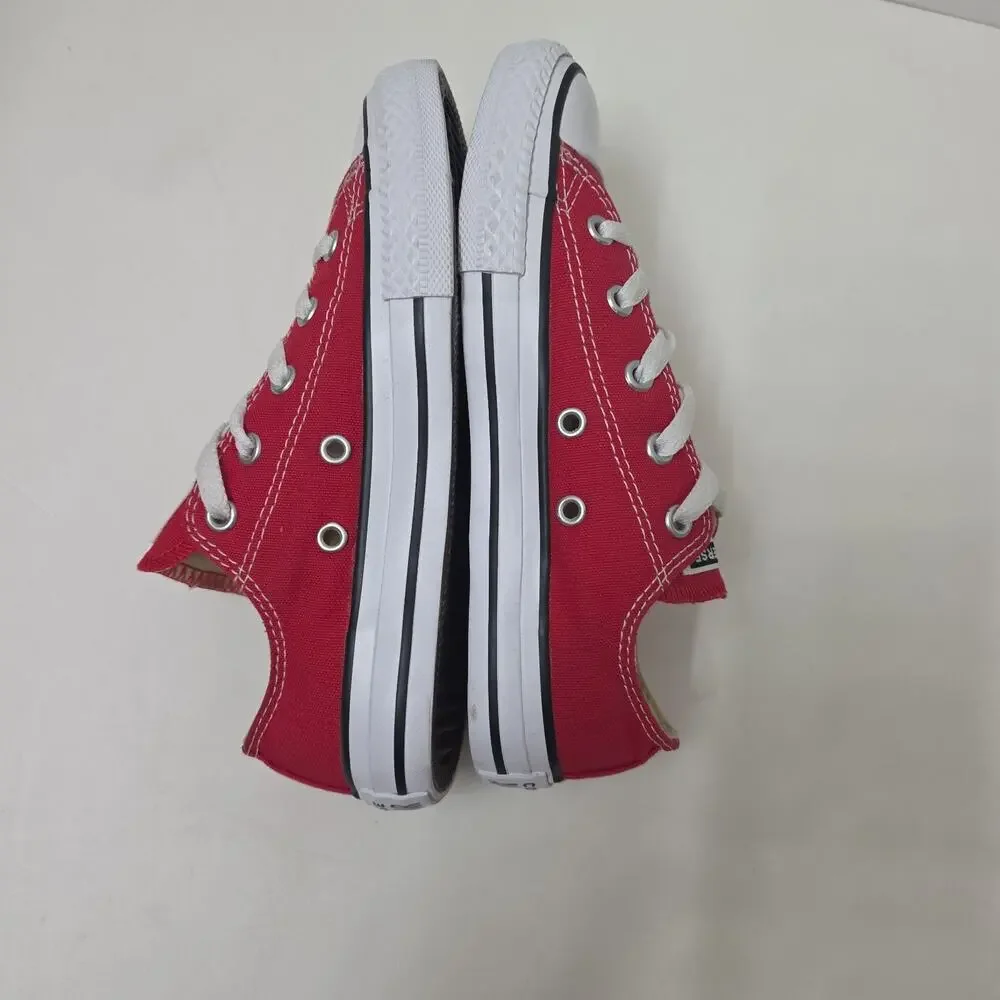 Converse All Star Kids Youth Size 1 Red Low Top All Star Canvas